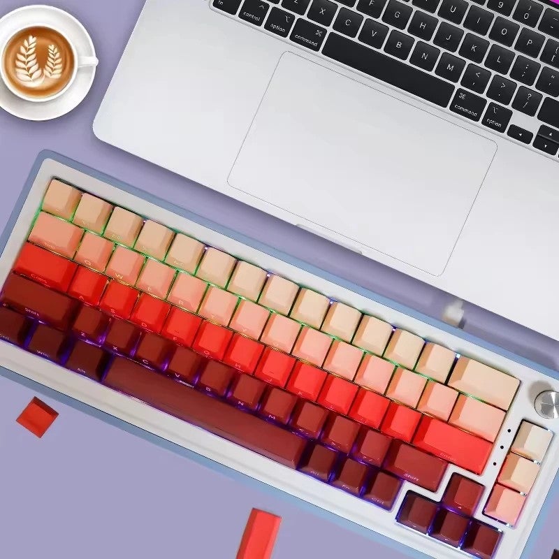 Y&D Dual-Color Cherry Profile PBT Keycaps - Gradient Side-Lit Gaming Keyboard Keycap Set - Sublimation Technology - Image 3